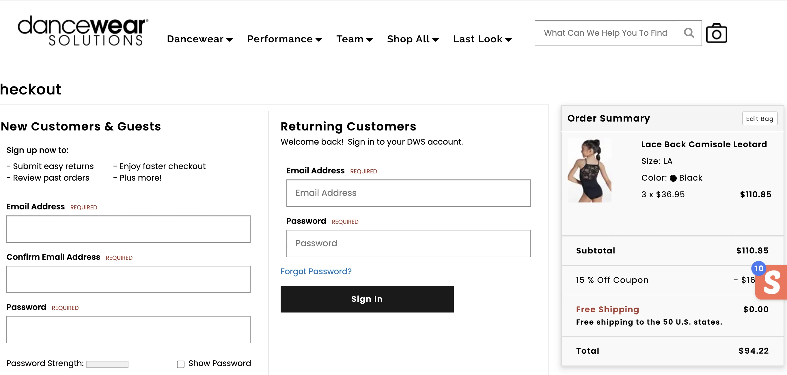 Use Discount Code DANCE15 for 15% OFF Sitewide at dancewearsolutions.com